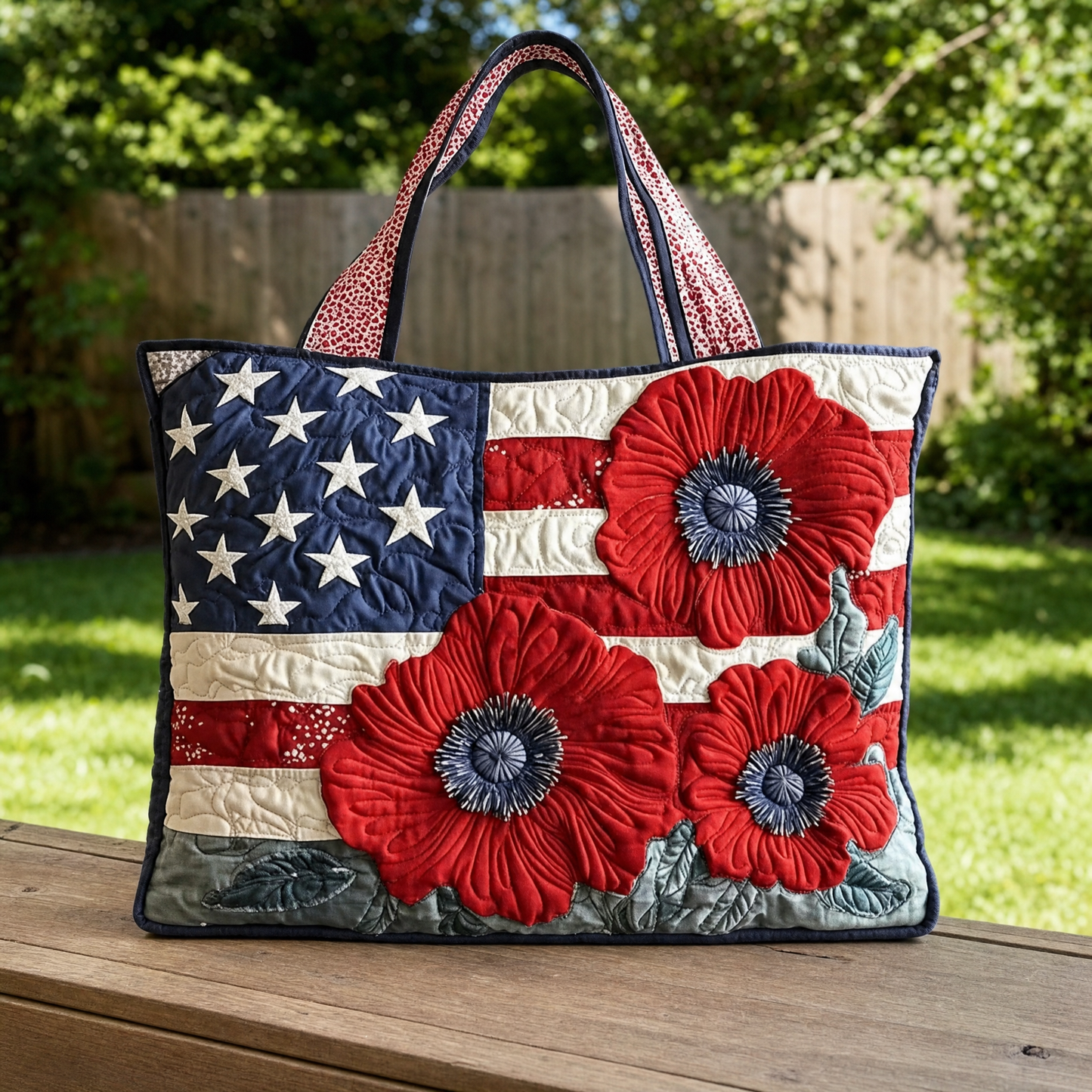 Chloe Crafts - Handmade Quilted USA Tote Bag