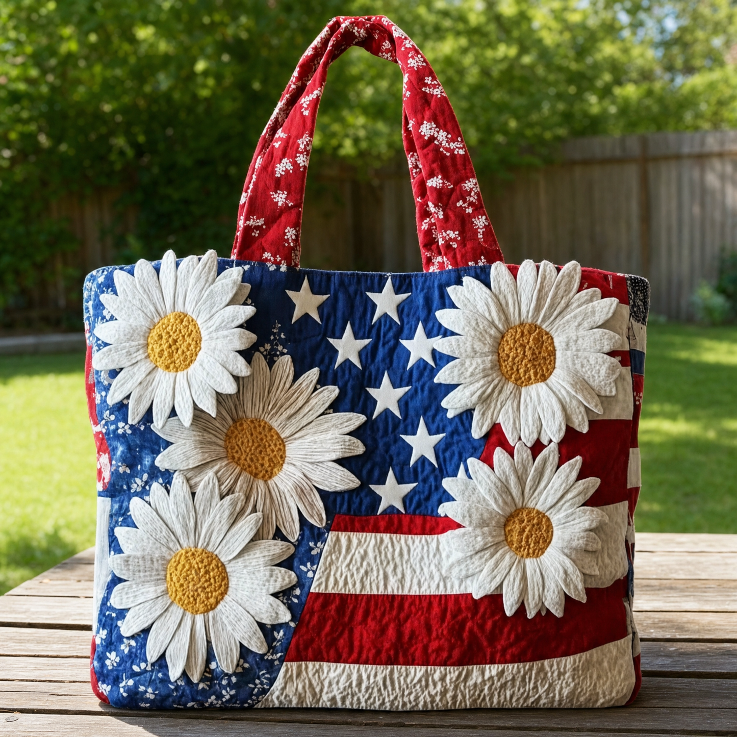 Chloe Crafts - Handmade Quilted USA Tote Bag