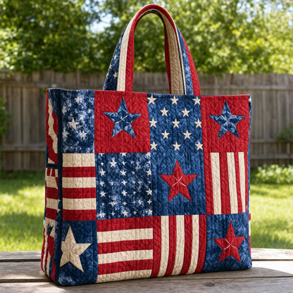 Chloe Crafts - Handmade Quilted USA Tote Bag